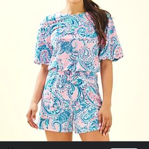NWT Lilly Pulitzer xxs $138 Pink Britton Romper